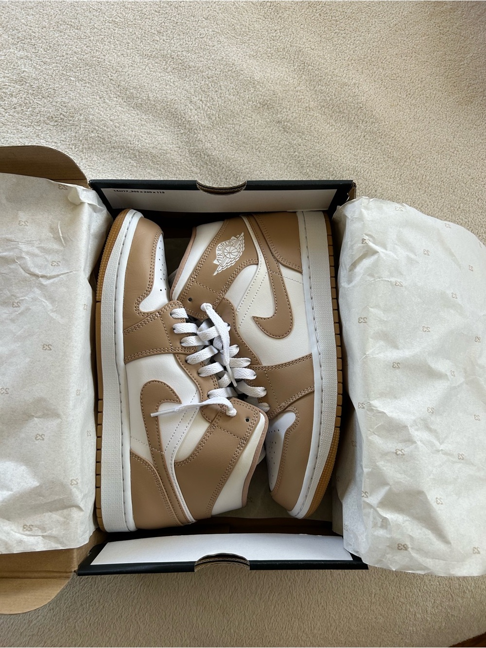 Air Jordan 1 Mid Tan Gums